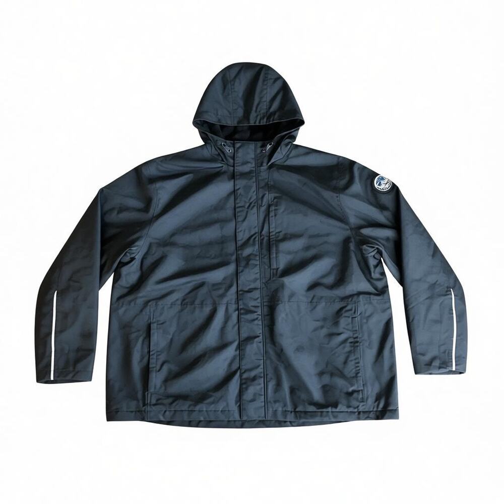 Lands’ End Squall Waterproof Hooded Jacket XXL Black — Classic Rain Shell